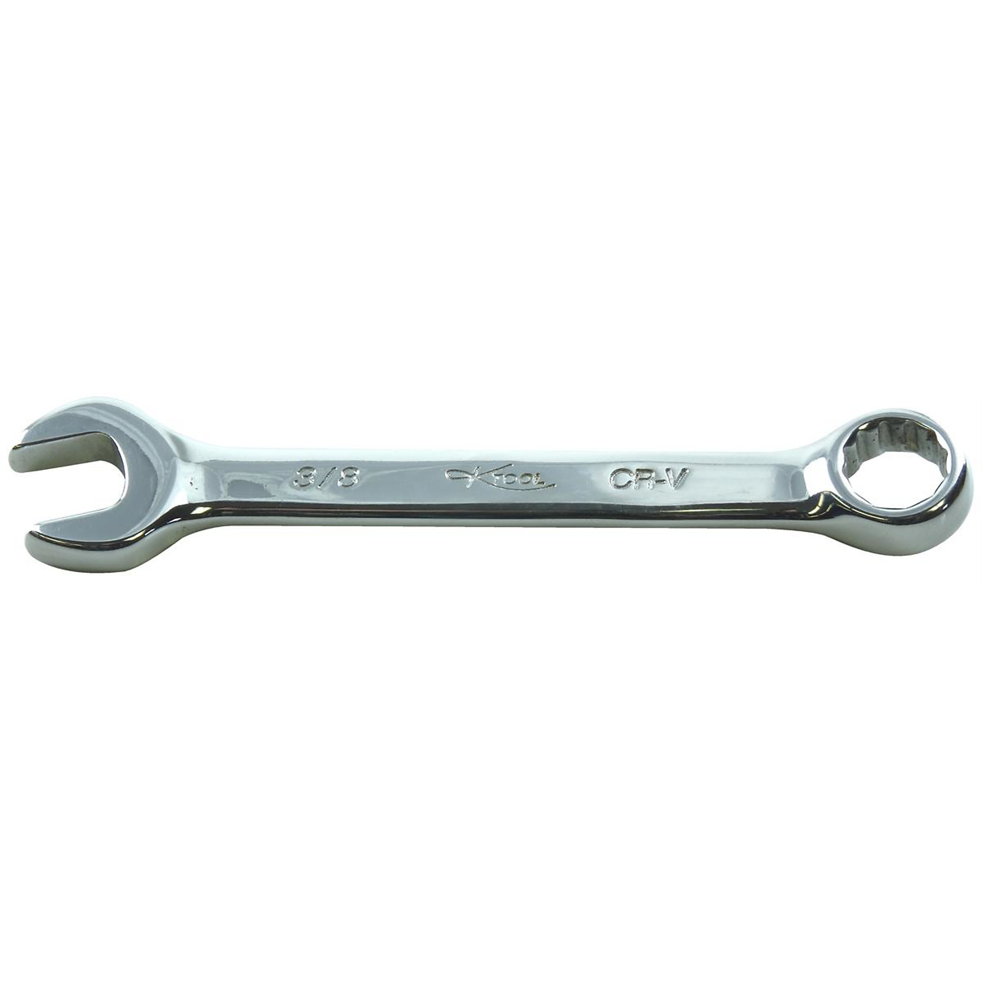 K-Tool International Combination Wrench — 3/8in. Short, 12-Point, 15-Degree Offset, Alloy Steel, Model# KTI41212